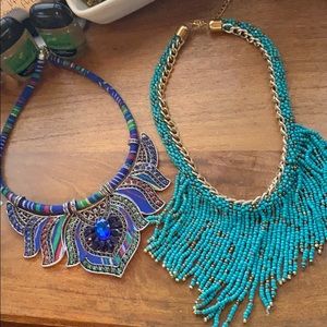 Boho statement necklace lot